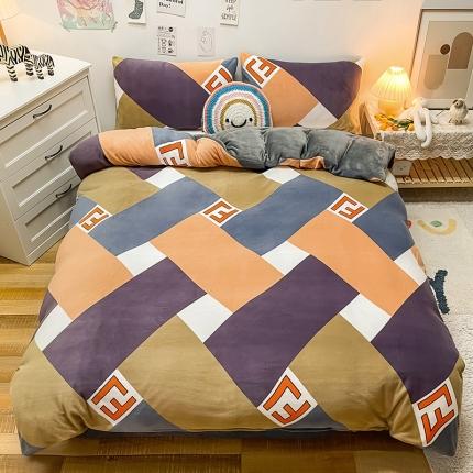 91家纺网 家纺一手货源 找家纺 （总）芃成家纺 2021新款牛奶绒印花单被套