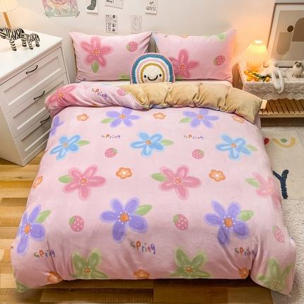 91家纺网 家纺一手货源 找家纺 （总）芃成家纺 2021新款牛奶绒印花单被套