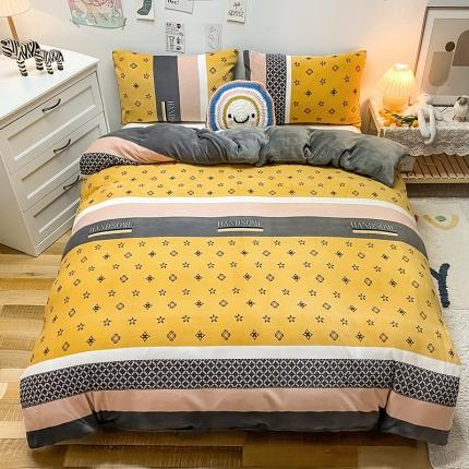 91家纺网 家纺一手货源 找家纺 （总）芃成家纺 2021新款牛奶绒印花单被套