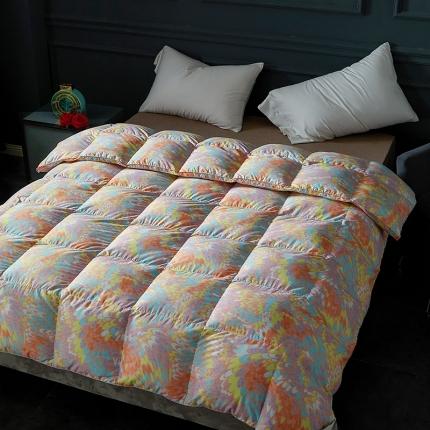 91家纺网 家纺一手货源 找家纺 俏企鹅 2025新款孔雀开屏羽绒被芯冬被春秋被子 孔雀开屏