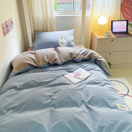 91家纺网 家纺一手货源 找家纺 （总）蓝巢家纺 2021新款全棉水洗棉学生季三件套