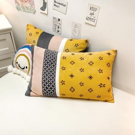 91家纺网 家纺一手货源 找家纺 （总）芃成家纺 2021新款牛奶绒印花单枕套一对