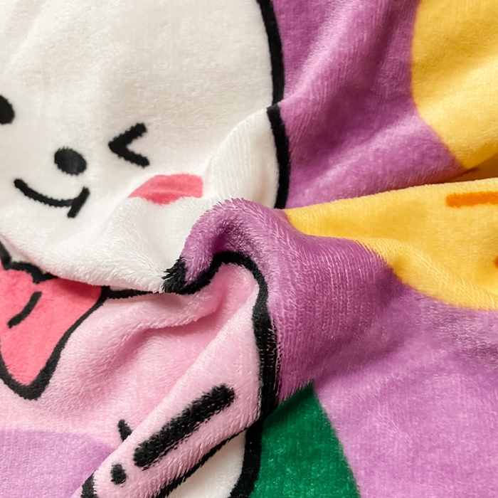 91家纺网 家纺一手货源 找家纺 芃成家纺 2021新款牛奶绒印花四件套 七彩花