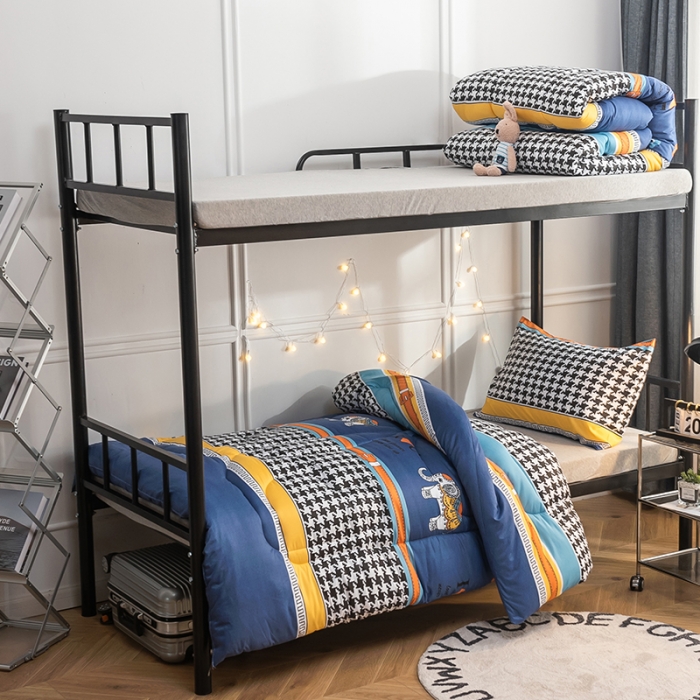 91家纺网 家纺一手货源 找家纺 畅销被业 2024新款芦荟棉学生床冬被 彩云之南-蓝