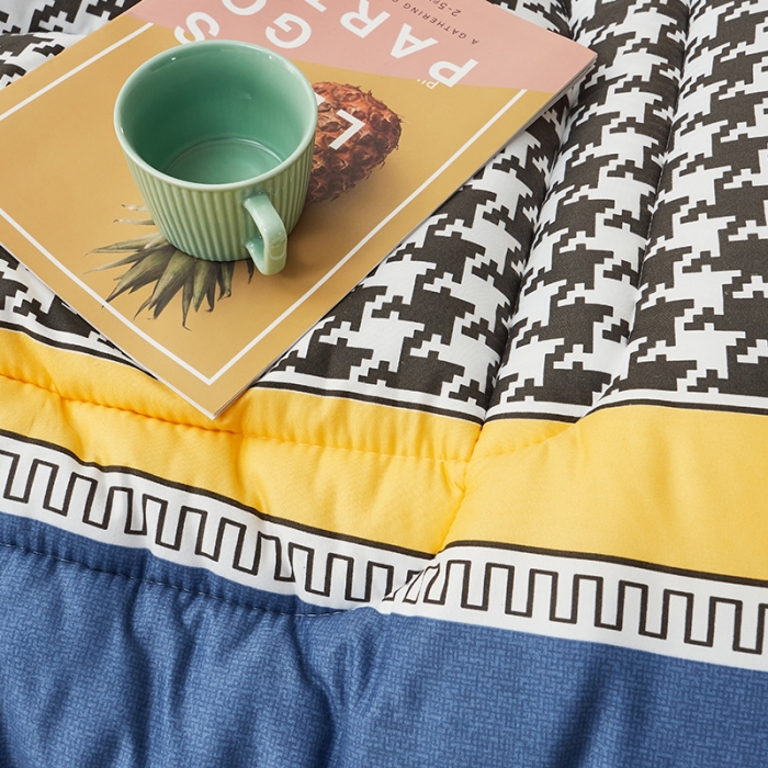 91家纺网 家纺一手货源 找家纺 畅销被业 2024新款芦荟棉学生床冬被 彩云之南-蓝