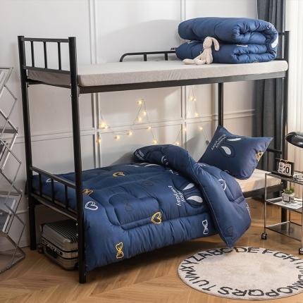 91家纺网 家纺一手货源 找家纺 畅销被业 2024新款芦荟棉学生床冬被 兔兔-蓝