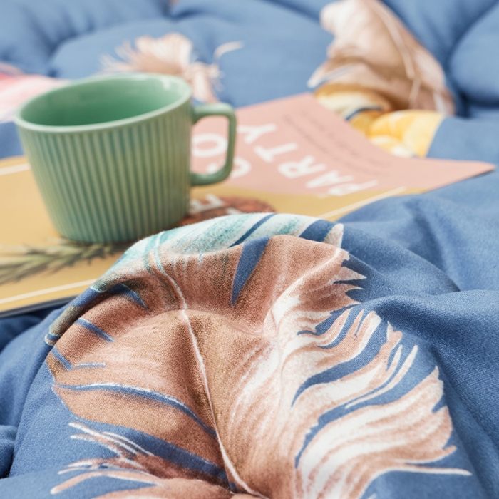 91家纺网 家纺一手货源 找家纺 畅销被业 2024新款芦荟棉学生床冬被 云商洛-蓝