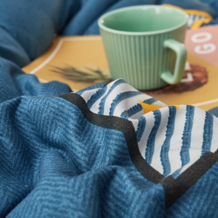 91家纺网 家纺一手货源 找家纺 畅销被业 2021新款芦荟棉冬被 闪亮星星-蓝