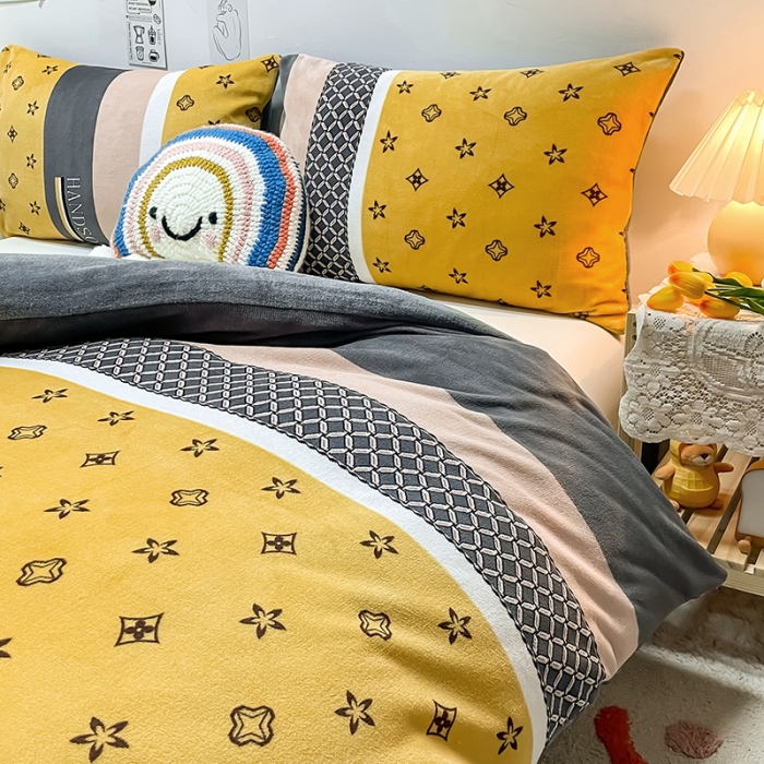 91家纺网 家纺一手货源 找家纺 芃成家纺 2021新款牛奶绒印花单被套 文森特