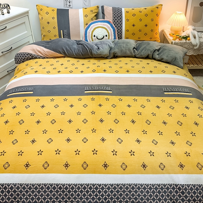 91家纺网 家纺一手货源 找家纺 芃成家纺 2021新款牛奶绒印花单被套 文森特