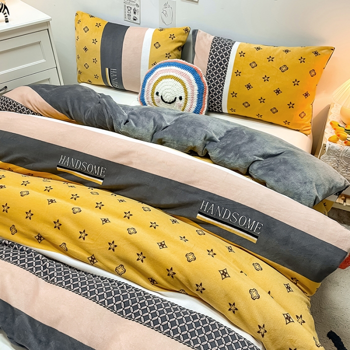 91家纺网 家纺一手货源 找家纺 芃成家纺 2021新款牛奶绒印花单被套 文森特