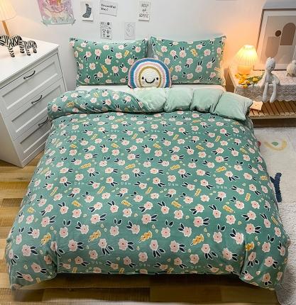 芃成家纺 2021新款牛奶绒印花单被套 优雅花香