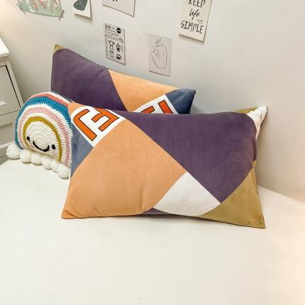 91家纺网 家纺一手货源 找家纺 芃成家纺 2021新款牛奶绒印花单枕套一对 潮格