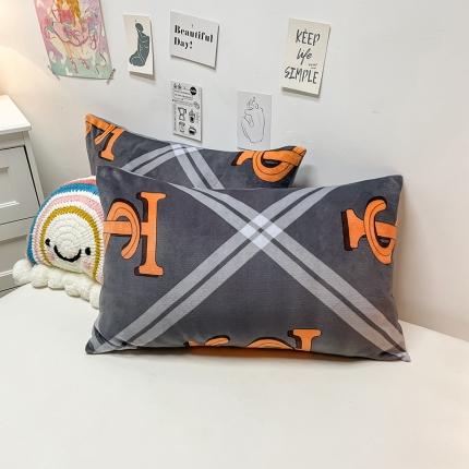 91家纺网 家纺一手货源 找家纺 芃成家纺 2021新款牛奶绒印花单枕套一对 梦想网