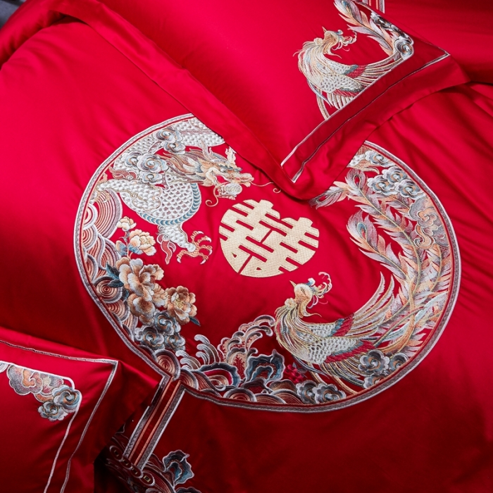 91家纺网 家纺一手货源 找家纺 (总) 高大尚 2021新款60支长绒棉婚庆多件套-浪漫约定