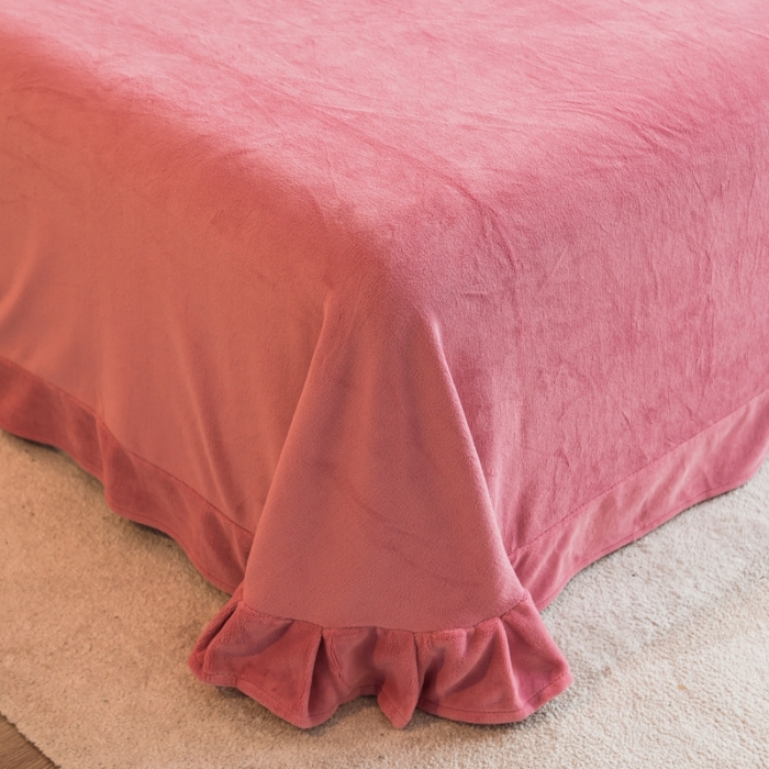 91家纺网 家纺一手货源 找家纺 绒博士240g法莱牛奶水晶宝宝贝贝魔法四件套-浪漫花丛 豆沙