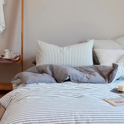 91家纺网 家纺一手货源 找家纺 日式简约冬季全棉水洗棉被芯纯棉冬被加厚保暖单双人春秋被子被褥