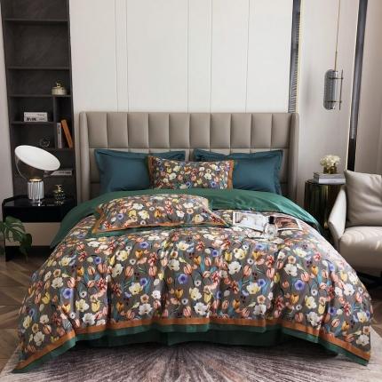 91家纺网 家纺一手货源 找家纺 （总）涞澳 2021新款100支数码印花四件套