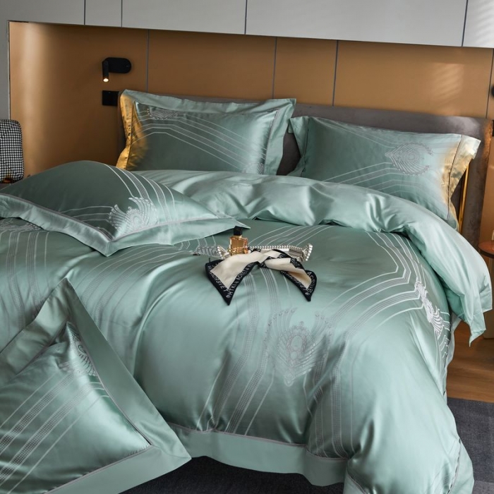 91家纺网 家纺一手货源 找家纺 涞澳 2021新款100支高精密提花四件套 诺格