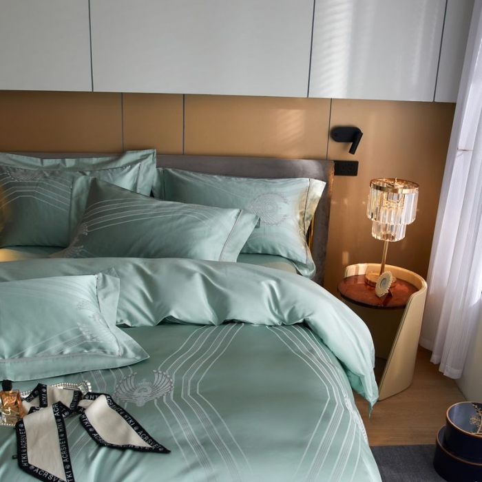 91家纺网 家纺一手货源 找家纺 涞澳 2021新款100支高精密提花四件套 诺格