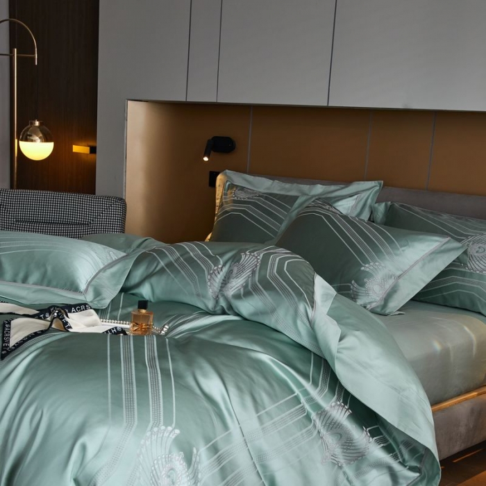 91家纺网 家纺一手货源 找家纺 涞澳 2021新款100支高精密提花四件套 诺格