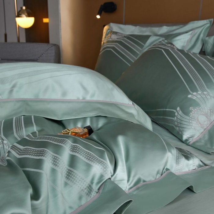 91家纺网 家纺一手货源 找家纺 涞澳 2021新款100支高精密提花四件套 诺格