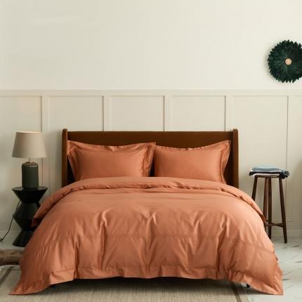 91家纺网 家纺一手货源 找家纺 （总）涞澳 2021新款纯色滚压条贡缎轻奢系列四件套