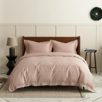 91家纺网 家纺一手货源 找家纺 （总）涞澳 2021新款纯色滚压条贡缎轻奢系列四件套