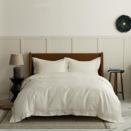 91家纺网 家纺一手货源 找家纺 （总）涞澳 2021新款纯色滚压条贡缎轻奢系列四件套