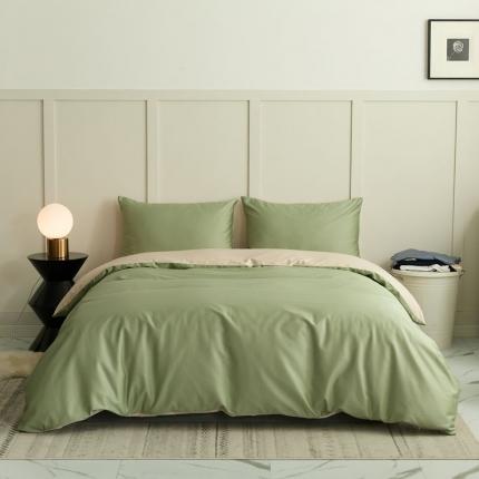 91家纺网 家纺一手货源 找家纺 （总）涞澳 2021新款全棉隐形拉链双拼款四件套