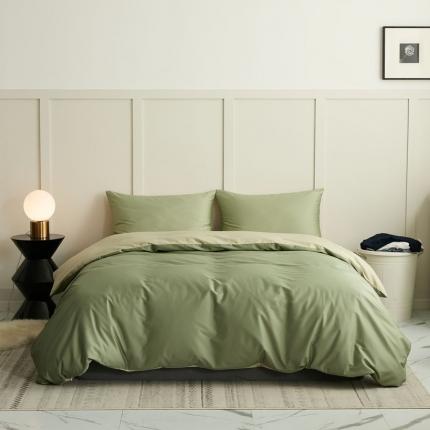 91家纺网 家纺一手货源 找家纺 （总）涞澳 2021新款全棉隐形拉链双拼款四件套