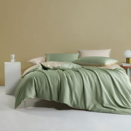 91家纺网 家纺一手货源 找家纺 （总）涞澳 2021新款全棉隐形拉链双拼款四件套