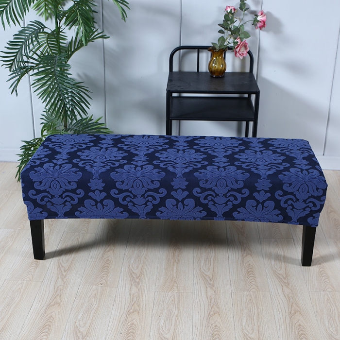 91家纺网 家纺一手货源 找家纺 兴妮雅家纺 2021新款浮雕款换鞋凳套 浮雕款藏蓝