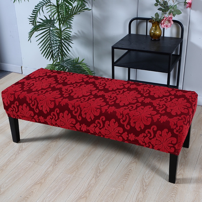 91家纺网 家纺一手货源 找家纺 兴妮雅家纺 2021新款浮雕款换鞋凳套 浮雕款大红