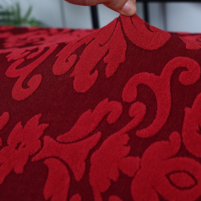 91家纺网 家纺一手货源 找家纺 兴妮雅家纺 2021新款浮雕款换鞋凳套 浮雕款大红