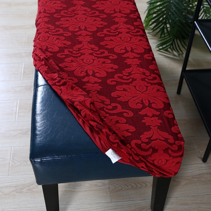 91家纺网 家纺一手货源 找家纺 兴妮雅家纺 2021新款浮雕款换鞋凳套 浮雕款大红