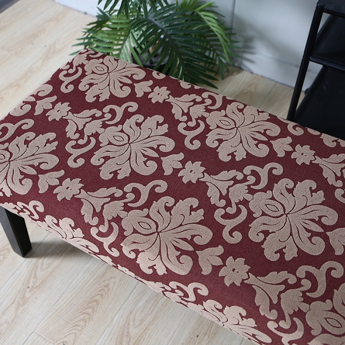 91家纺网 家纺一手货源 找家纺 兴妮雅家纺 2021新款浮雕款换鞋凳套 浮雕款酒红