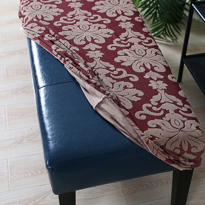 91家纺网 家纺一手货源 找家纺 兴妮雅家纺 2021新款浮雕款换鞋凳套 浮雕款酒红