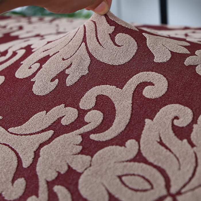 91家纺网 家纺一手货源 找家纺 兴妮雅家纺 2021新款浮雕款换鞋凳套 浮雕款酒红