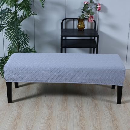 91家纺网 家纺一手货源 找家纺 兴妮雅家纺 2021新款针织菱形提花款换鞋凳套 针织菱形提花款浅灰