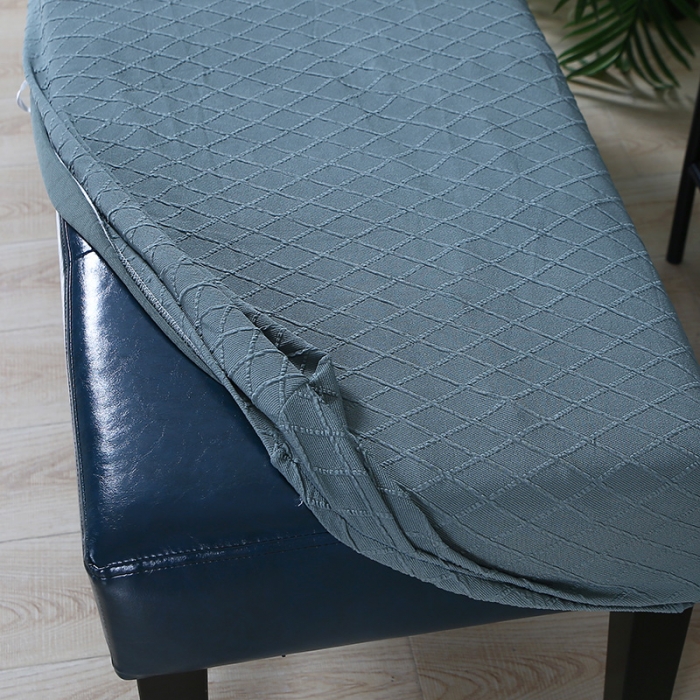 91家纺网 家纺一手货源 找家纺 兴妮雅家纺 2021新款针织菱形提花款换鞋凳套 针织菱形提花豆绿