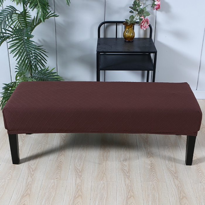 91家纺网 家纺一手货源 找家纺 兴妮雅家纺 2021新款针织菱形提花款换鞋凳套 针织菱形提花款咖啡