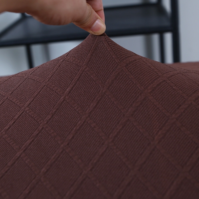 91家纺网 家纺一手货源 找家纺 兴妮雅家纺 2021新款针织菱形提花款换鞋凳套 针织菱形提花款咖啡