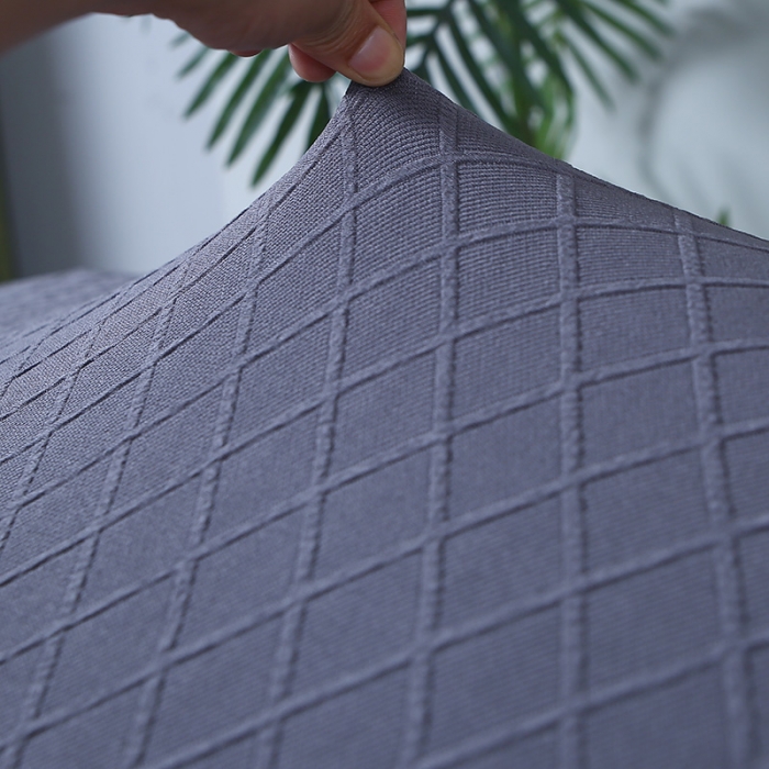 91家纺网 家纺一手货源 找家纺 兴妮雅家纺 2021新款针织菱形提花款换鞋凳套 针织菱形提花款深灰