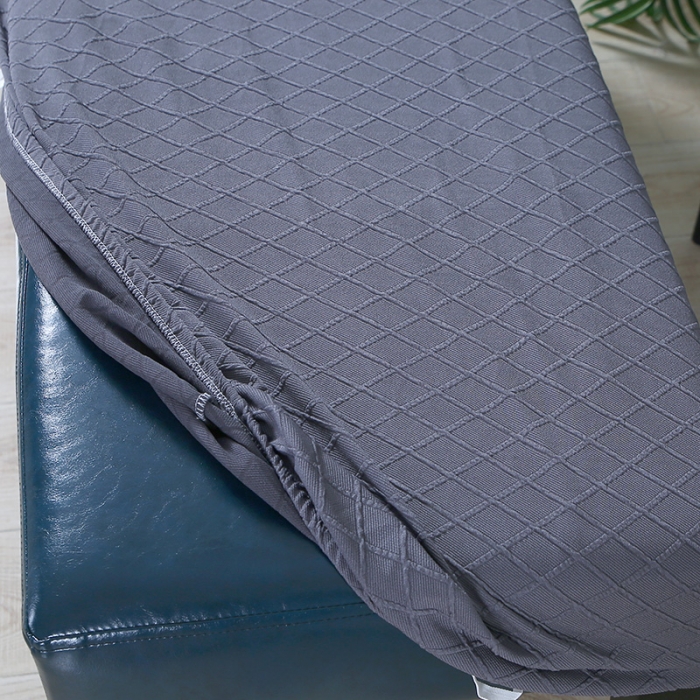 91家纺网 家纺一手货源 找家纺 兴妮雅家纺 2021新款针织菱形提花款换鞋凳套 针织菱形提花款深灰