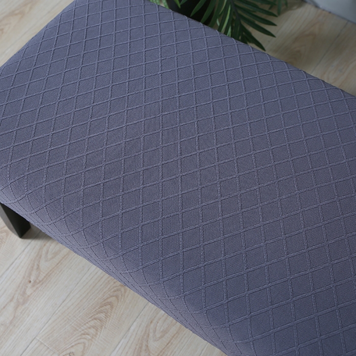 91家纺网 家纺一手货源 找家纺 兴妮雅家纺 2021新款针织菱形提花款换鞋凳套 针织菱形提花款深灰