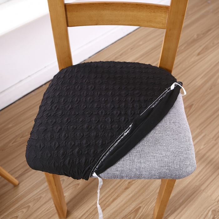 91家纺网 家纺一手货源 找家纺 兴妮雅家纺 2021新款日式方块坐垫套 黑色