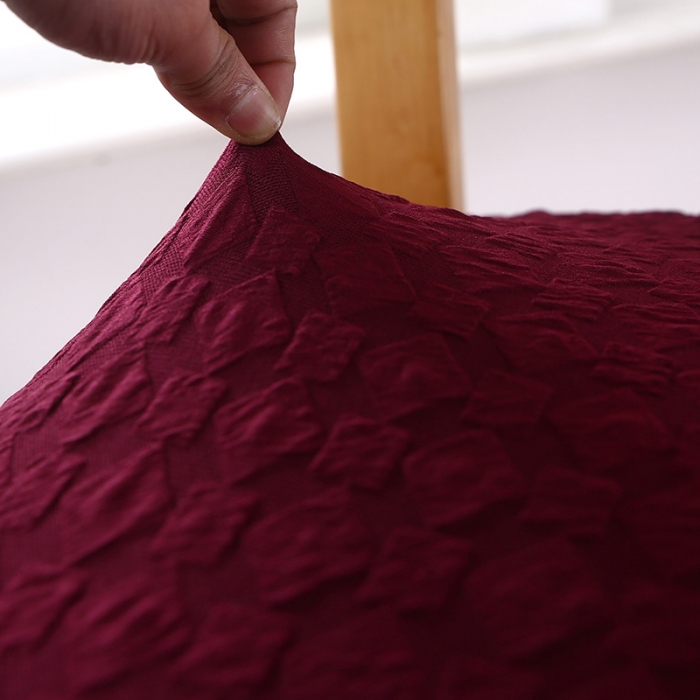 91家纺网 家纺一手货源 找家纺 兴妮雅家纺 2021新款日式方块坐垫套 酒红