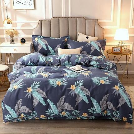 91家纺网 家纺一手货源 找家纺 总-2024加厚全棉磨毛四件套 活性印花纯棉床单床笠款多规格