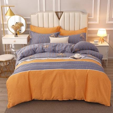 91家纺网 家纺一手货源 找家纺 总-2024加厚全棉磨毛四件套 活性印花纯棉床单床笠款多规格